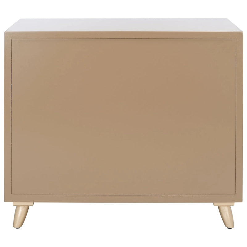 Commode de chambre à coucher SAFAVIEH Audra à 3 tiroirs.