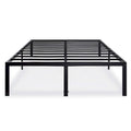 Queen size 18-inch High Rise Heavy Duty Metal Platform Bed Frame with Steel Slats