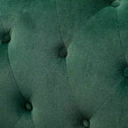 Fauteuil club Geltrude de style transitionnel, capitonné et rembourré, avec pieds en bois tourné, par HULALA HOME