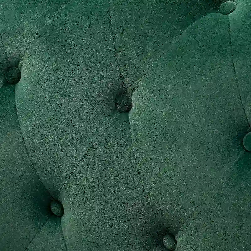 Fauteuil club Geltrude de style transitionnel, capitonné et rembourré, avec pieds en bois tourné, par HULALA HOME