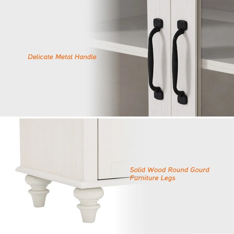 Meuble TV WAMPAT style ferme avec portes coulissantes de style grange, meuble de rangement pour téléviseurs jusqu'à 65 pouces