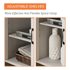 Meuble TV WAMPAT style ferme avec portes coulissantes de style grange, meuble de rangement pour téléviseurs jusqu'à 65 pouces