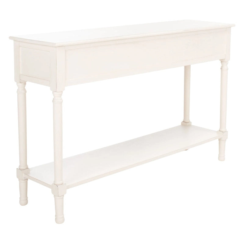 Console SAFAVIEH Jeanie à 3 tiroirs et étagère inférieure - 120 cm L x 33 cm l x 75 cm H