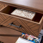 Console SAFAVIEH Jeanie à 3 tiroirs et étagère inférieure - 120 cm L x 33 cm l x 75 cm H