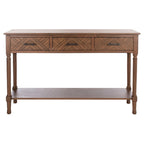 Console SAFAVIEH Jeanie à 3 tiroirs et étagère inférieure - 120 cm L x 33 cm l x 75 cm H