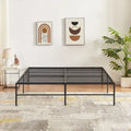 18-Inch King Size Metal Platform Bed Frame with Steel Slat