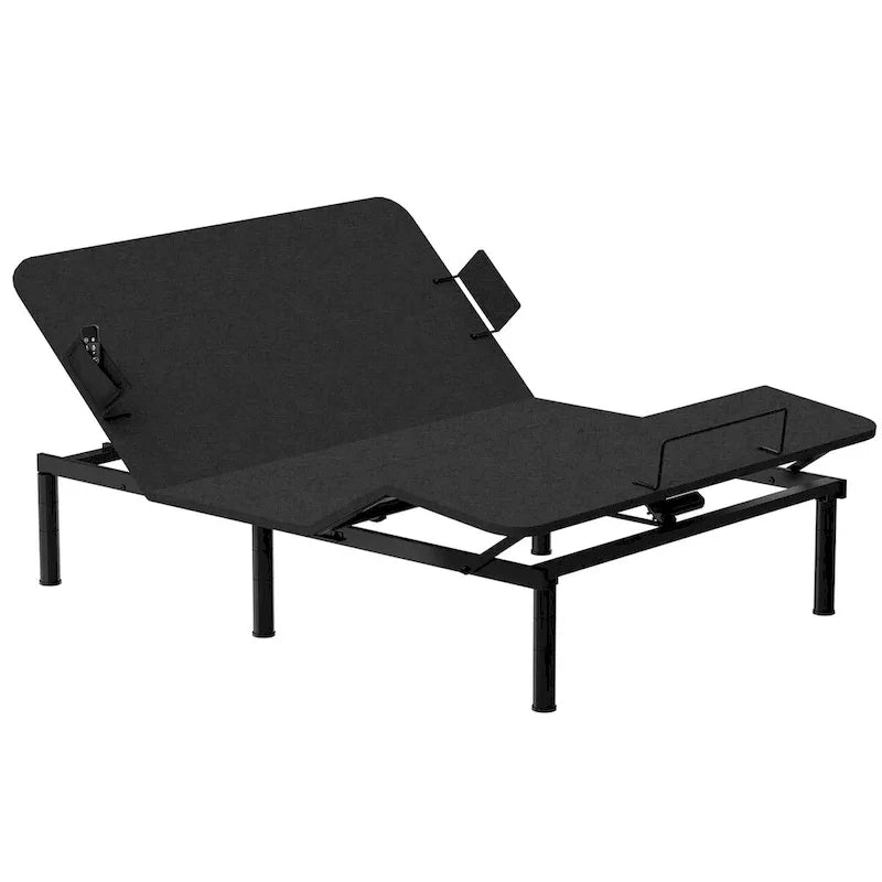 Cadre de lit ajustable FunniHomi pour lits jumeaux XL/queen/king séparés, sans dégagement, sans gravité, avec support de matelas