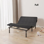 Cadre de lit ajustable FunniHomi pour lits jumeaux XL/queen/king séparés, sans dégagement, sans gravité, avec support de matelas