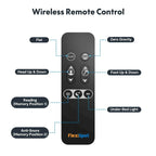 Cadre de lit ajustable FunniHomi pour lits jumeaux XL/queen/king séparés, sans dégagement, sans gravité, avec support de matelas