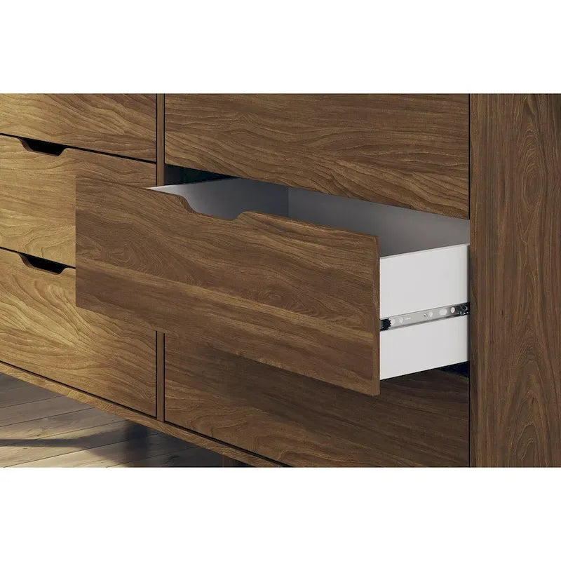 Tête de lit à panneaux bruns Fordmont, signée Signature Design by Ashley, avec commode et table de chevet