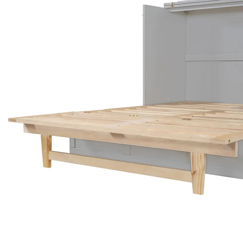 Lit escamotable pleine grandeur avec grands tiroirs pour chambre à coucher