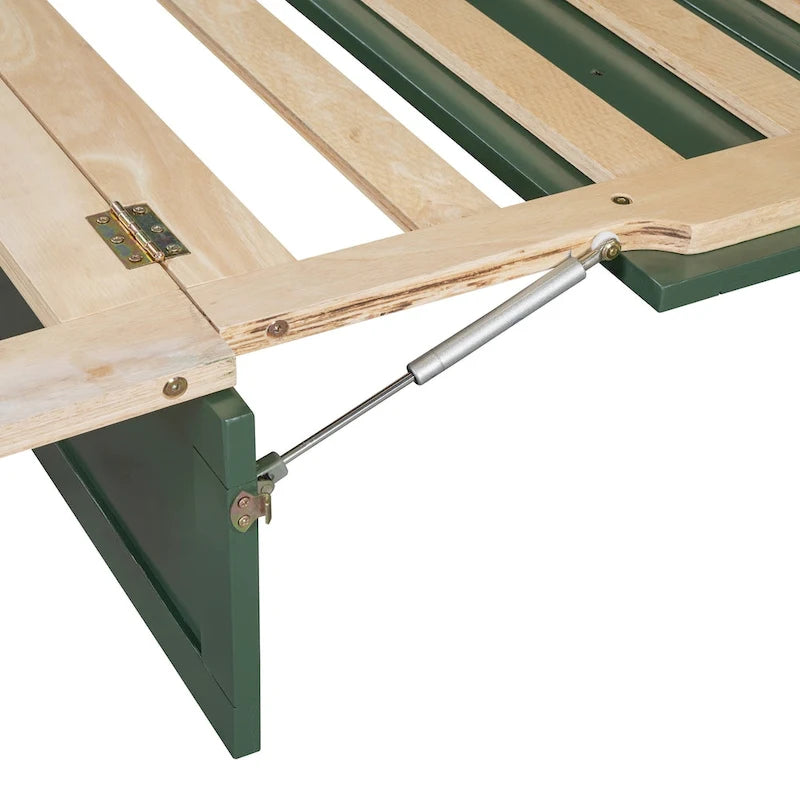 Lit escamotable pleine grandeur avec grands tiroirs pour chambre à coucher