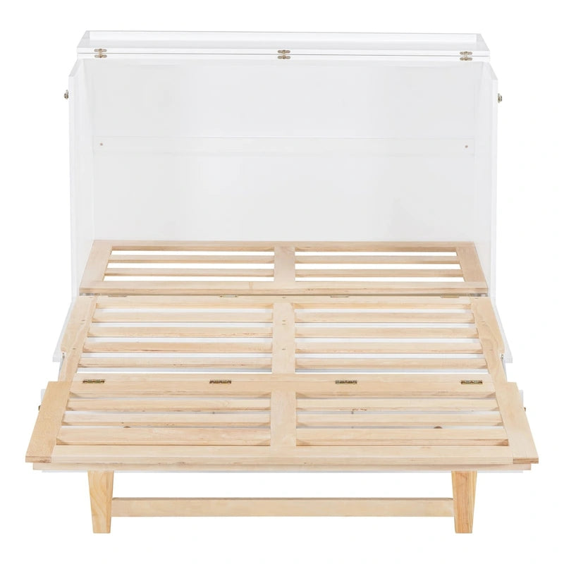 Lit escamotable pleine grandeur avec grands tiroirs pour chambre à coucher