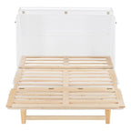 Lit escamotable pleine grandeur avec grands tiroirs pour chambre à coucher