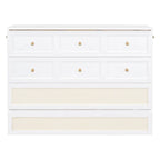 Lit escamotable pleine grandeur avec grands tiroirs pour chambre à coucher