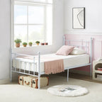 Cadre de lit en métal Javlergo, cadre de lit plateforme moderne avec tête et pied de lit, sommier non requis