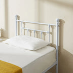 Cadre de lit en métal Javlergo, cadre de lit plateforme moderne avec tête et pied de lit, sommier non requis