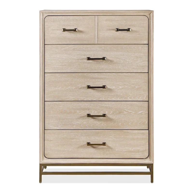 Ensemble de chambre à coucher Furniture of America Drayden Transitional en chêne massif, comprenant une commode 3 pièces et 2 tables de chevet.