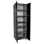 Armoire utilitaire 24 x 84 - Quatre portes - Grise - 24 x 84 x 23 3/8