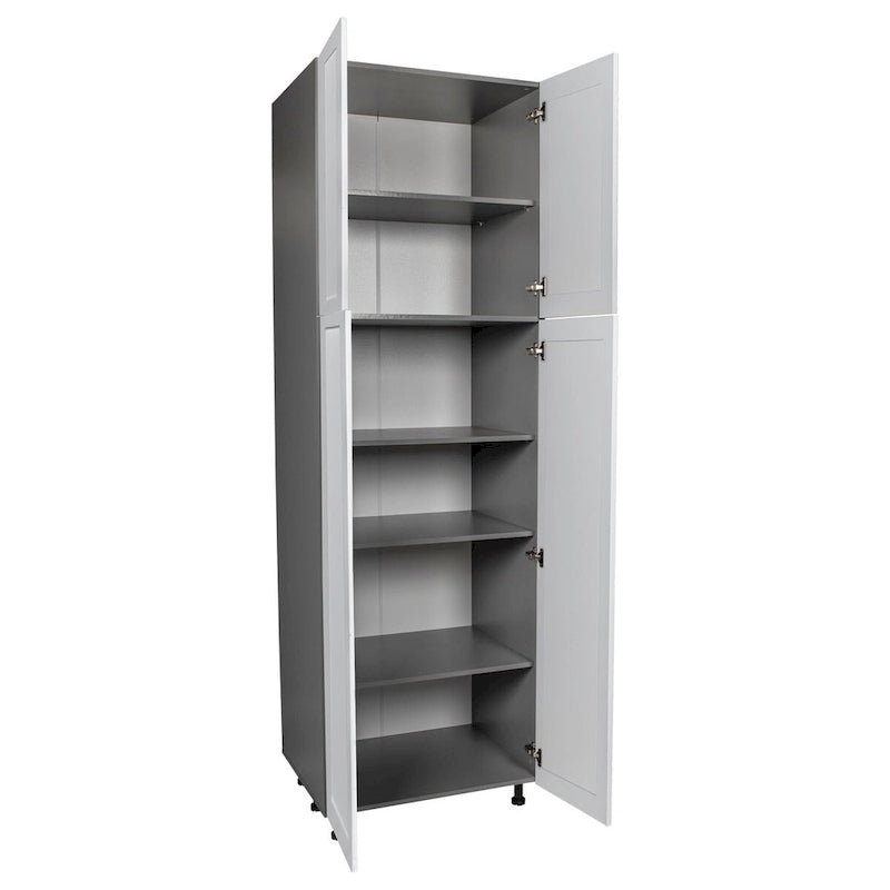 Armoire utilitaire 24 x 84 - Quatre portes - Grise - 24 x 84 x 23 3/8