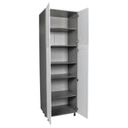 Armoire utilitaire 24 x 84 - Quatre portes - Grise - 24 x 84 x 23 3/8