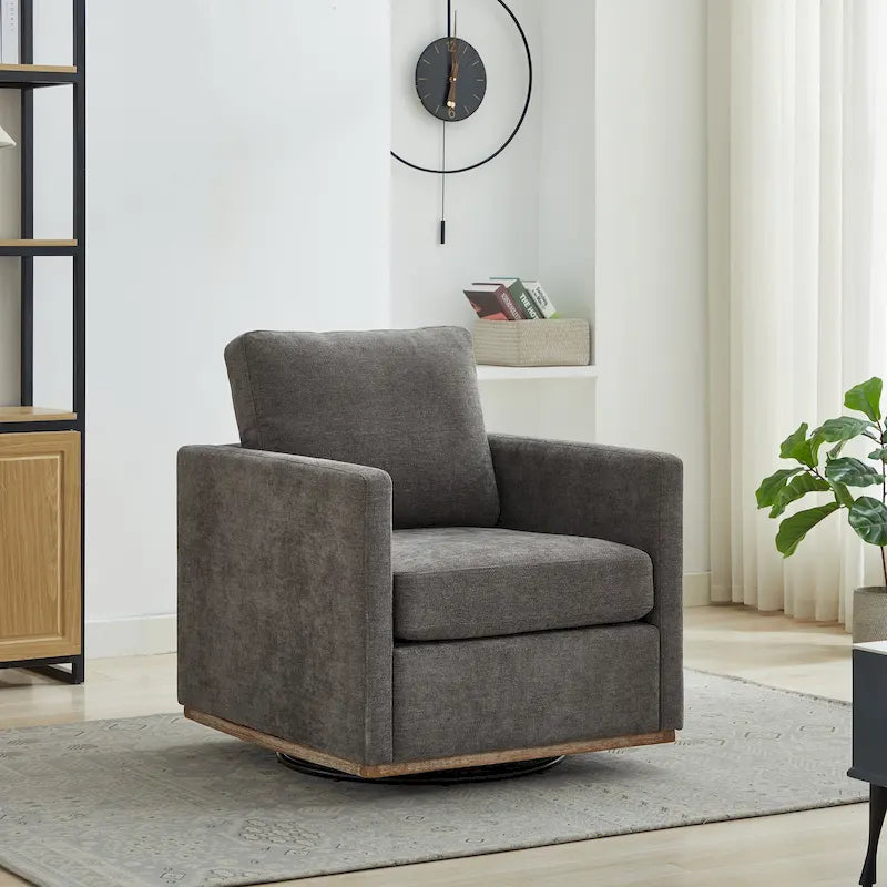 Fauteuil pivotant carré rembourré