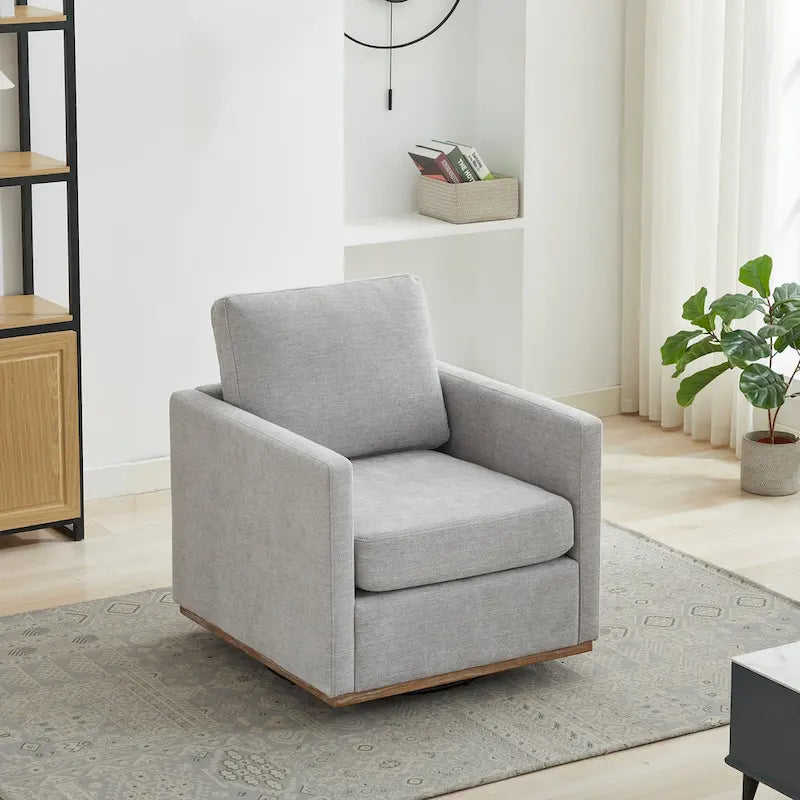 Fauteuil pivotant carré rembourré
