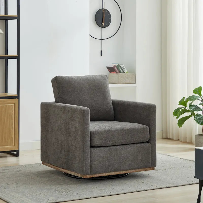 Fauteuil pivotant carré rembourré
