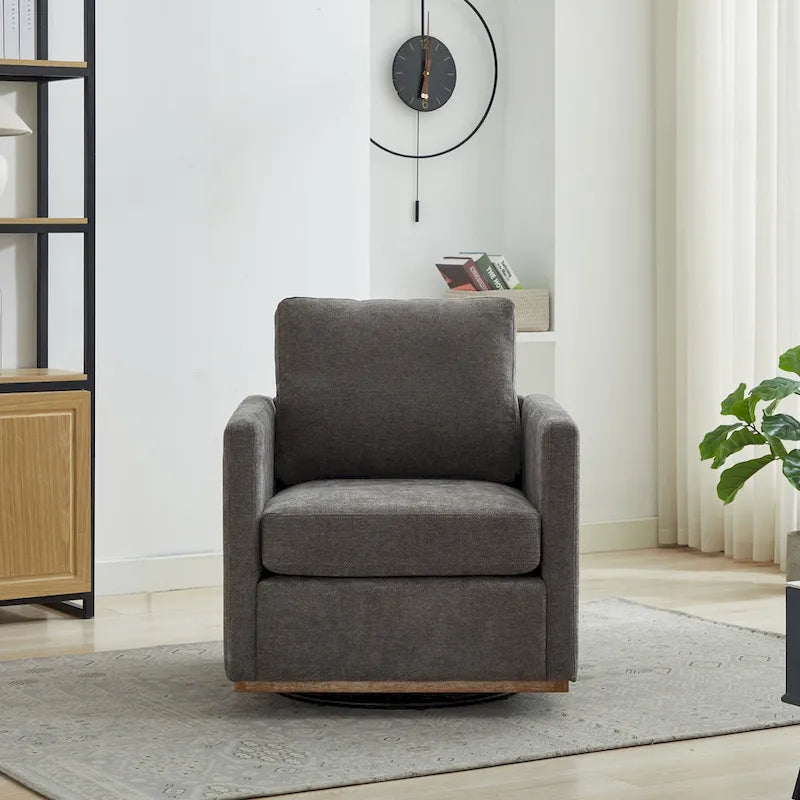 Fauteuil pivotant carré rembourré