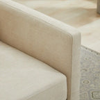 Fauteuil pivotant carré rembourré