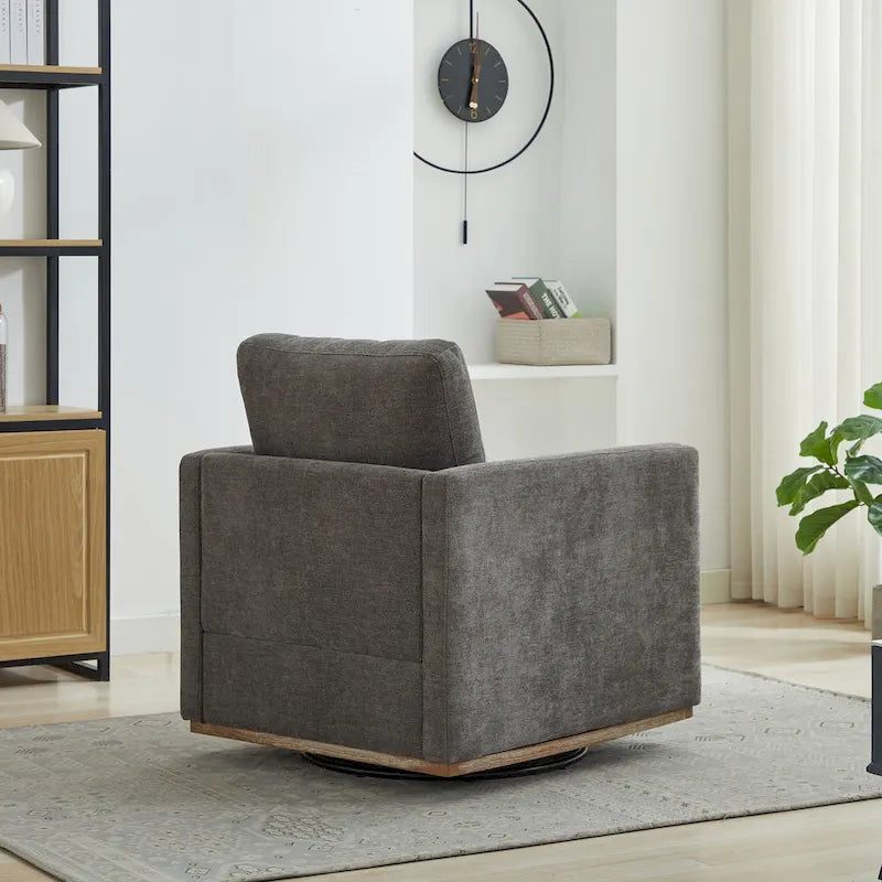 Fauteuil pivotant carré rembourré