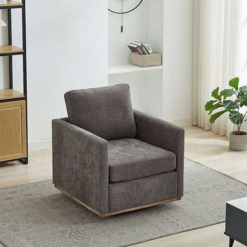 Fauteuil pivotant carré rembourré
