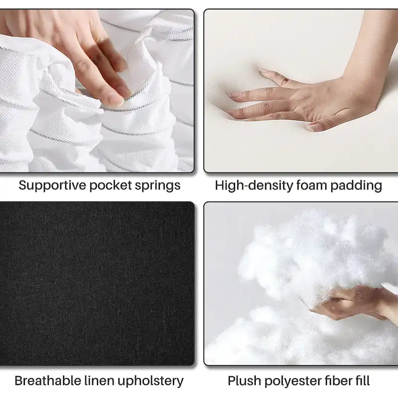 Fauteuil inclinable en tissu Yaheetech, fauteuil inclinable une place, dossier réglable