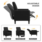 Fauteuil inclinable en tissu Yaheetech, fauteuil inclinable une place, dossier réglable