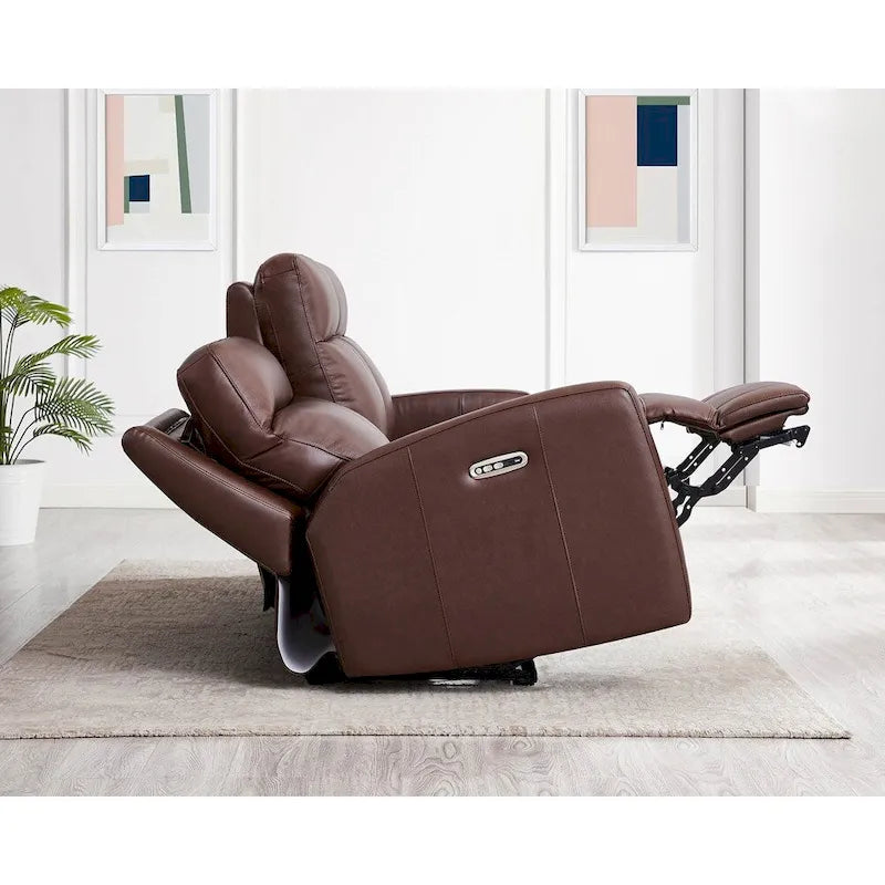 Canapé Hydeline Vienna Zero Gravity en cuir pleine fleur avec inclinaison électrique et appui-tête