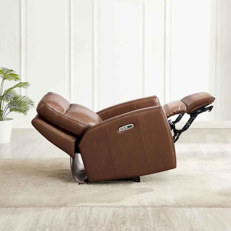 Canapé Hydeline Vienna Zero Gravity en cuir pleine fleur avec inclinaison électrique et appui-tête