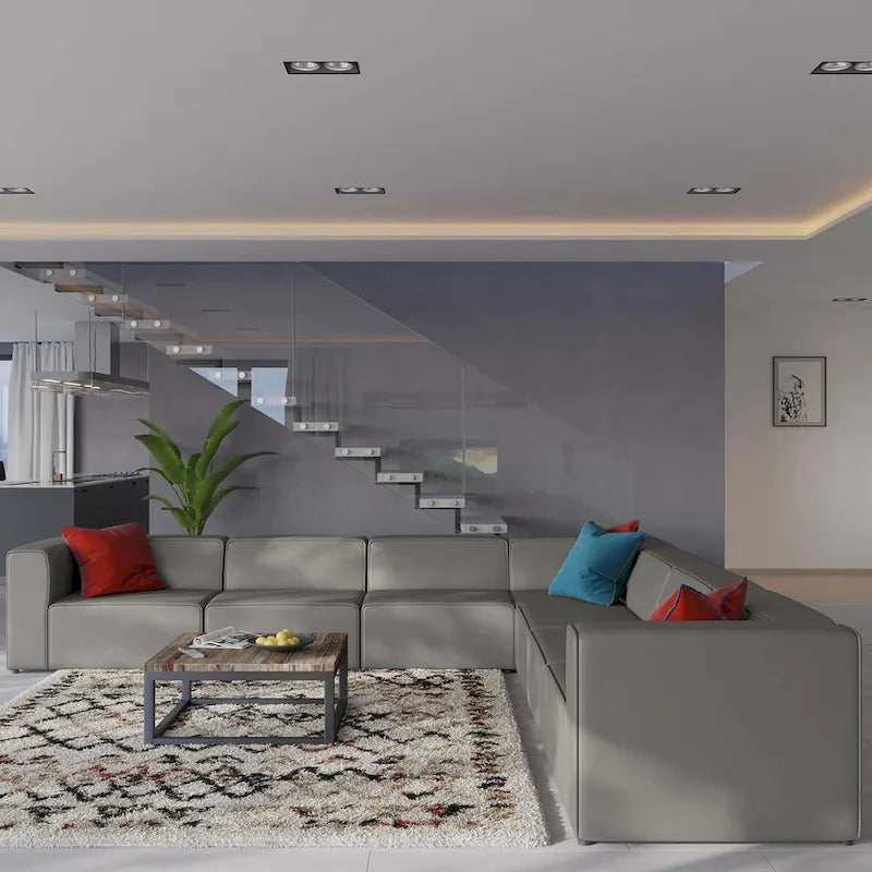 Mingle Vegan Leather 7-Piece Sectional Sofa