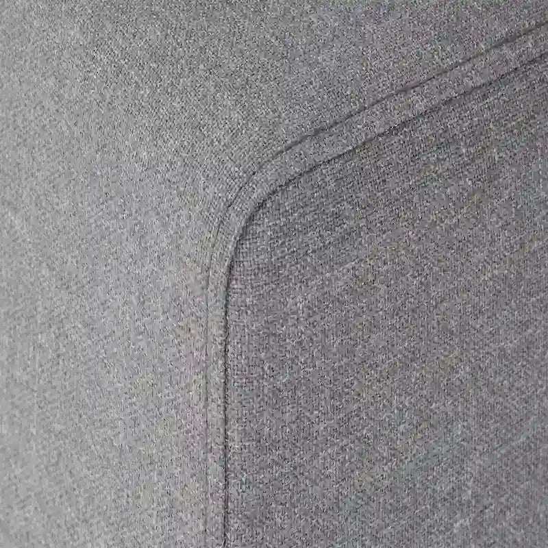 Canapé d'angle 7 places Anka en lin gris garni de duvet, par iNSPIRE Q Modern