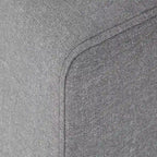 Canapé d'angle 7 places Anka en lin gris garni de duvet, par iNSPIRE Q Modern