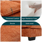 Canapé d'angle moderne en forme de U, grand format, en tissu chenille, avec poufs, canapé réversible pour salon