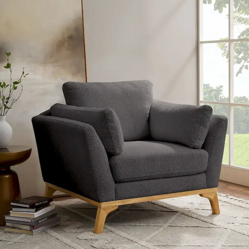Fauteuil d'appoint moderne à accoudoirs évasés VANOMi 41.7