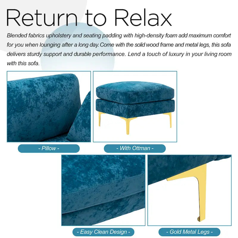 Canapé sectionnel Kata 115 avec Ottoman