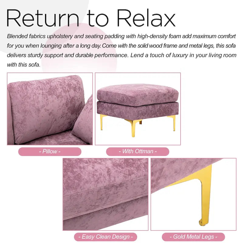 Canapé sectionnel Kata 115 avec Ottoman