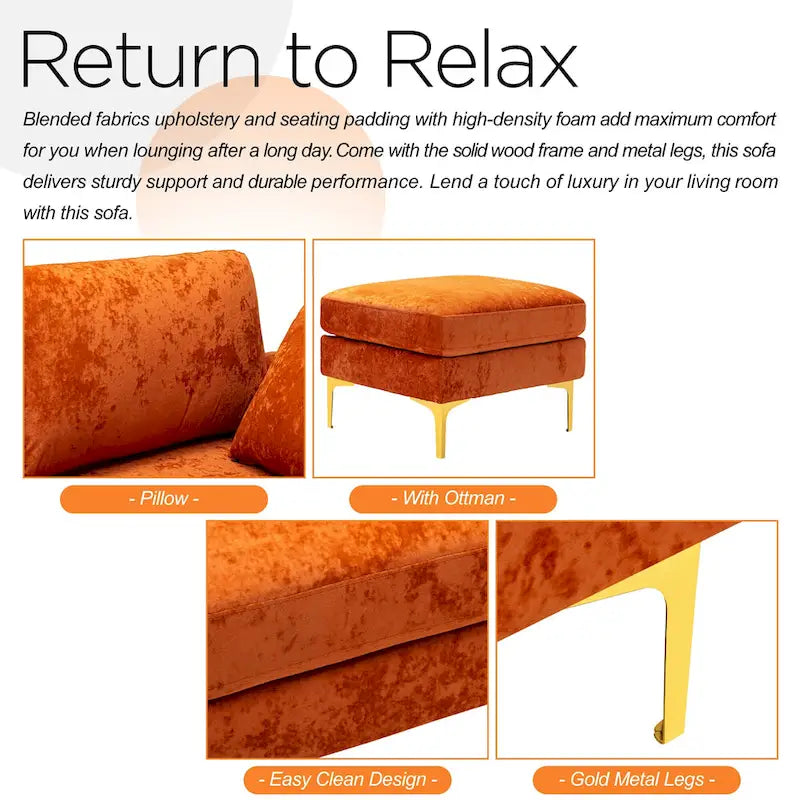 Canapé sectionnel Kata 115 avec Ottoman