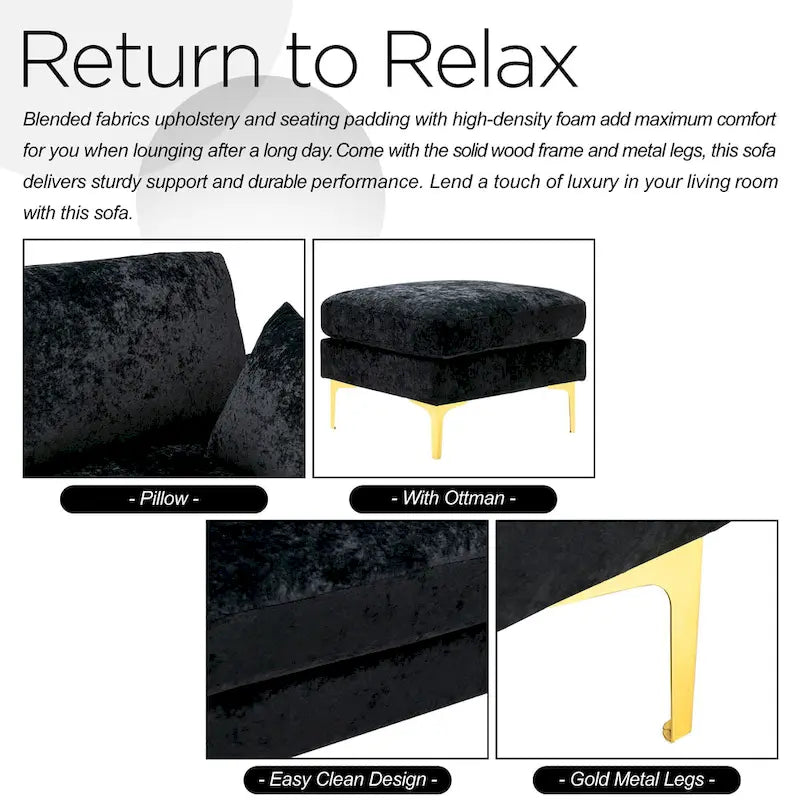 Canapé sectionnel Kata 115 avec Ottoman