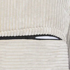 Canapé d'angle surdimensionné en velours côtelé avec pouf, canapé convertible en forme de L, canapés profonds pour salon moderne