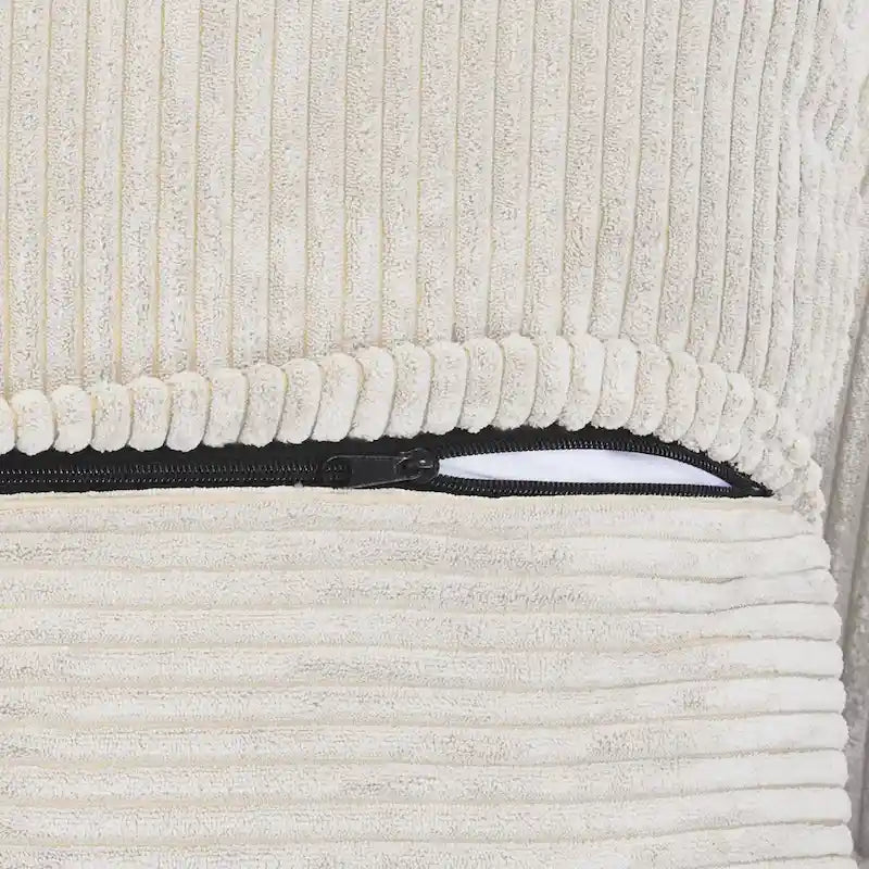 Canapé d'angle surdimensionné en velours côtelé avec pouf, canapé convertible en forme de L, canapés profonds pour salon moderne