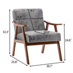 Fauteuil de style moderne du milieu du siècle, fauteuil de salon avec structure en bois massif