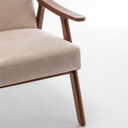 Fauteuil de style moderne du milieu du siècle, fauteuil de salon avec structure en bois massif