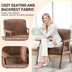 Fauteuil de style moderne du milieu du siècle, fauteuil de salon avec structure en bois massif